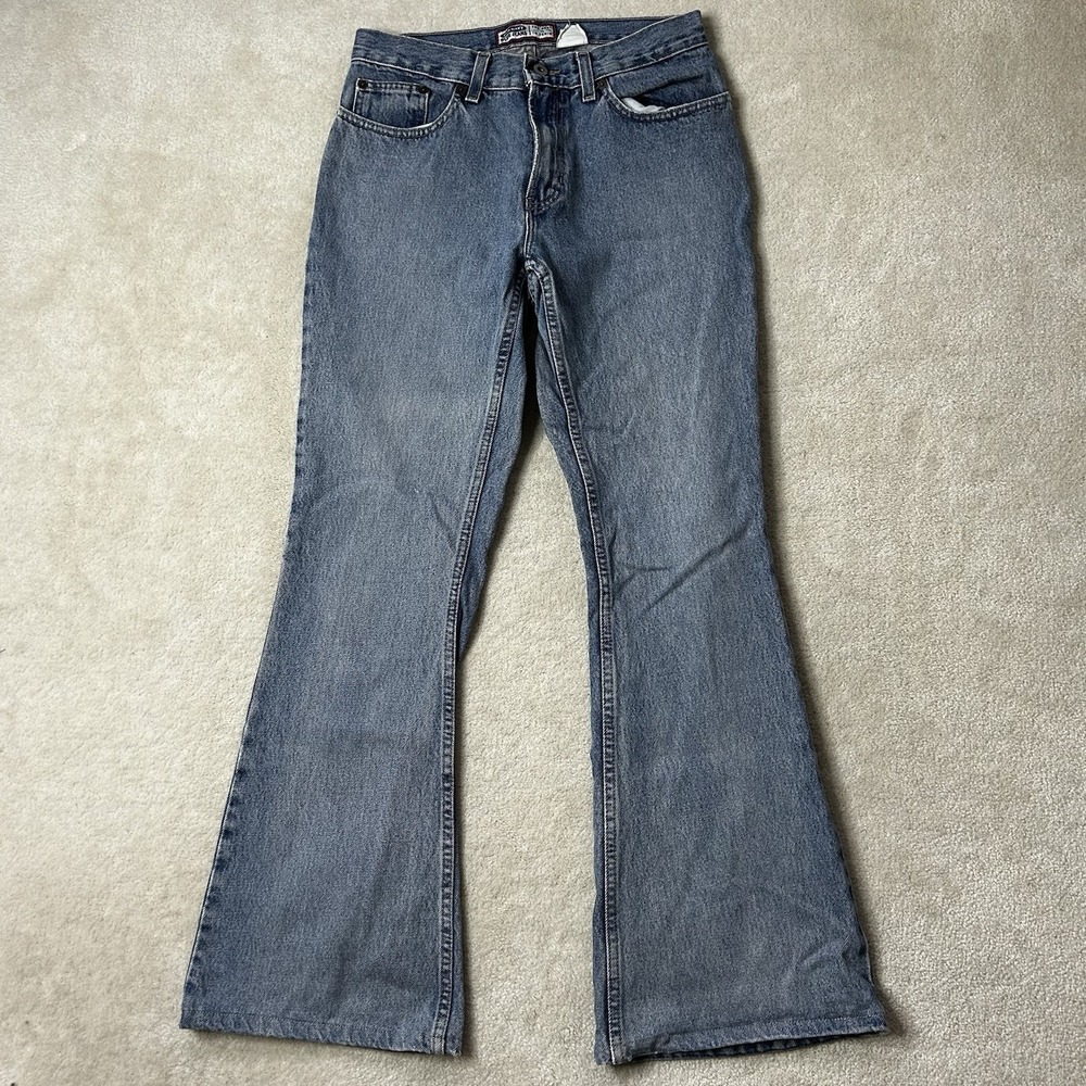 Vintage Y2K Old Navy Flare Jeans Womens 6 Blue Denim Low Rise Bootcut Cotton